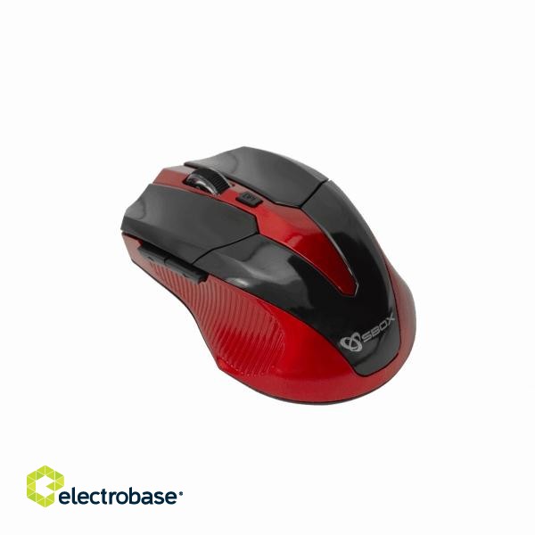 Sbox Wireless Optical Mouse WM-9017 black/red image 6