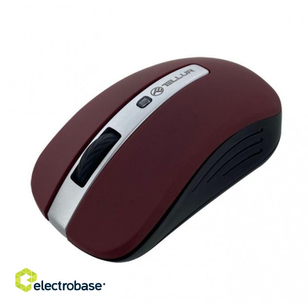 Tellur Basic Wireless Mouse, LED dark red image 1