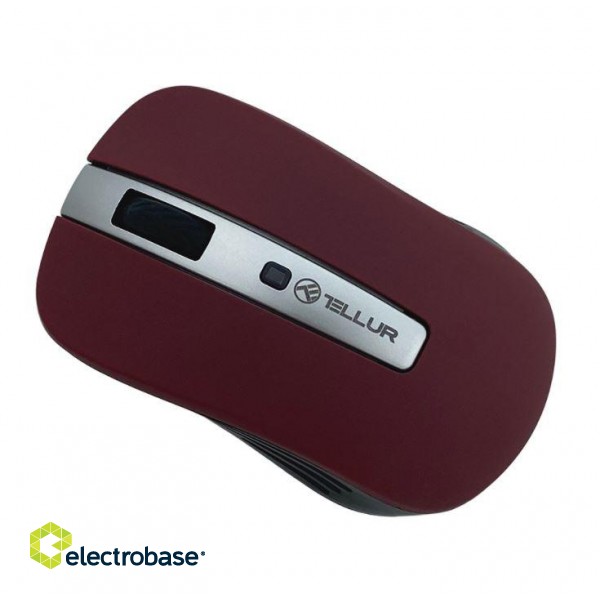Tellur Basic Wireless Mouse, LED dark red image 2