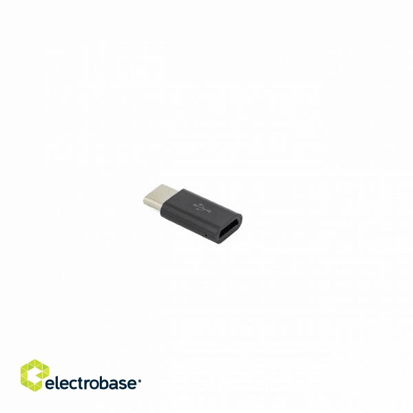 Sbox Micro USB 2.0 F. -> TYPE C M. black AD.USB-C B фото 1