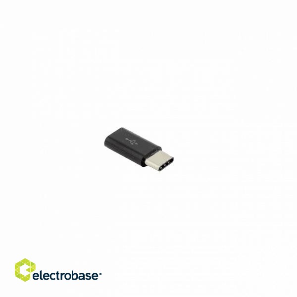 Sbox Micro USB 2.0 F. -> TYPE C M. black AD.USB-C B paveikslėlis 2