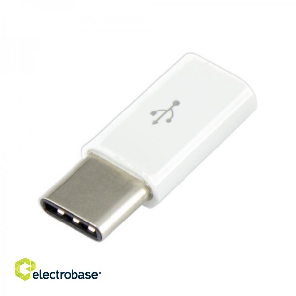 Sbox AD.USB-C W Micro USB 2.0 F. -> TYPE C M. White paveikslėlis 3