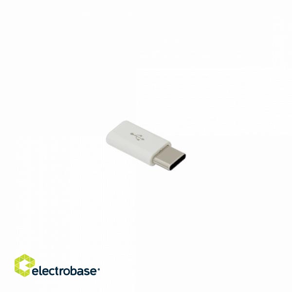 Sbox AD.USB-C W Micro USB 2.0 F. -> TYPE C M. White paveikslėlis 2