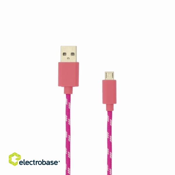 Sbox USB->Micro USB 1M USB-1031P pink фото 3