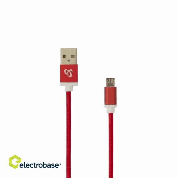 Sbox USB-&gt;Micro USB M/M 1.5m USB-10315R red фото 2