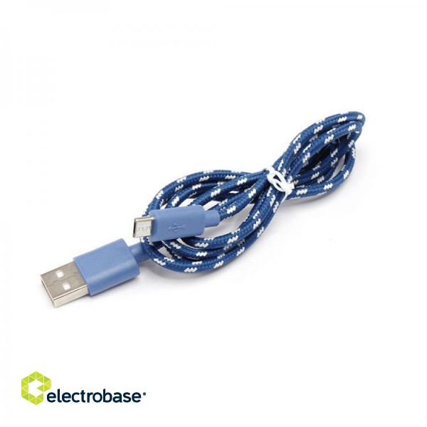 Sbox USB->Micro USB 1M USB-1031BL blue paveikslėlis 2
