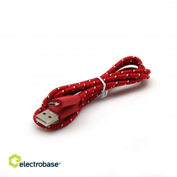 Sbox USB->Micro USB 1M USB-1031R red paveikslėlis 2