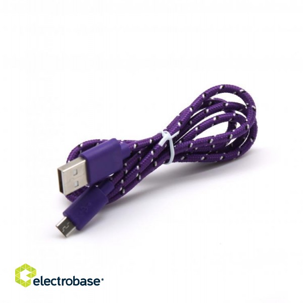 Sbox USB->Micro USB 1M USB-1031U purple paveikslėlis 2