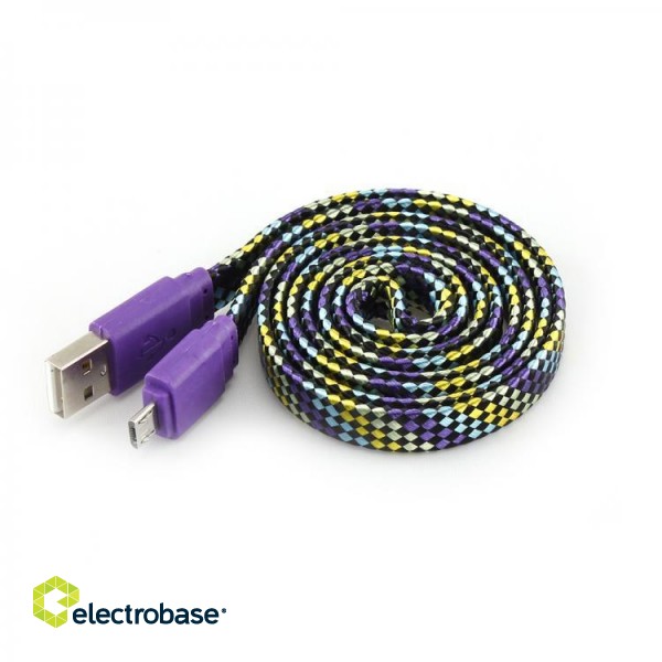 Sbox USB->Micro USB 2.0 M/M 1m colorfull blister purple image 2