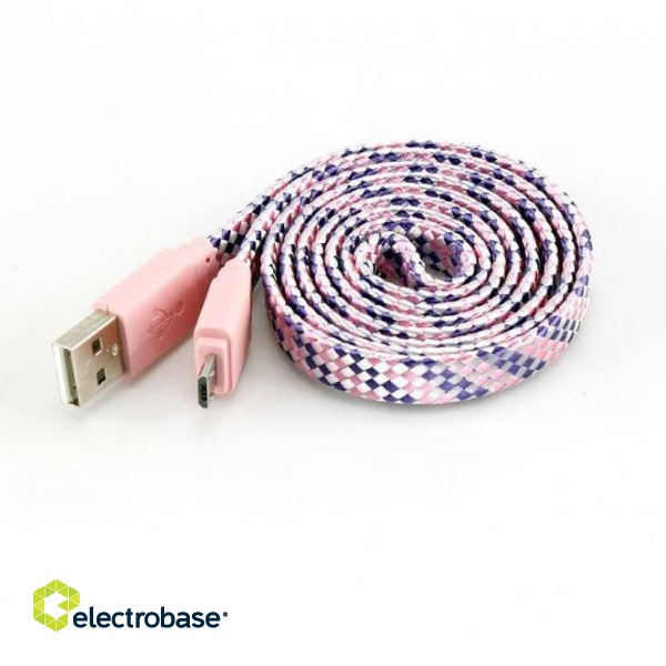 Sbox USB->Micro USB 2.0 M/M 1m colorfull blister rose