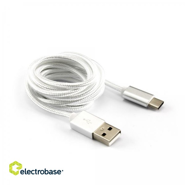 Sbox USB-&gt;Type C M/M 1.5m USB-TYPEC-15W white фото 1