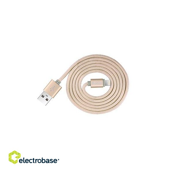 Devia Fashion Series Cable for Lightning (MFi, 2.4A 1.2M) champagne gold