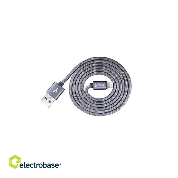 Devia Fashion Series Cable for Lightning (MFi, 2.4A 1.2M) grey