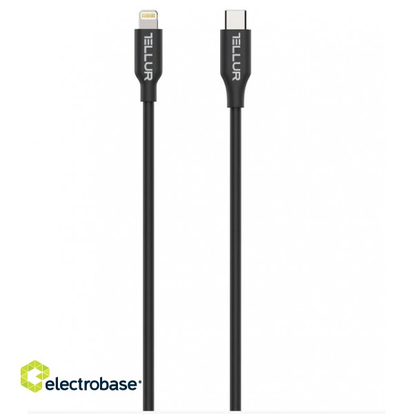 Tellur Data cable, Apple MFI Certified, Type-C to Lightning, 1m black image 2