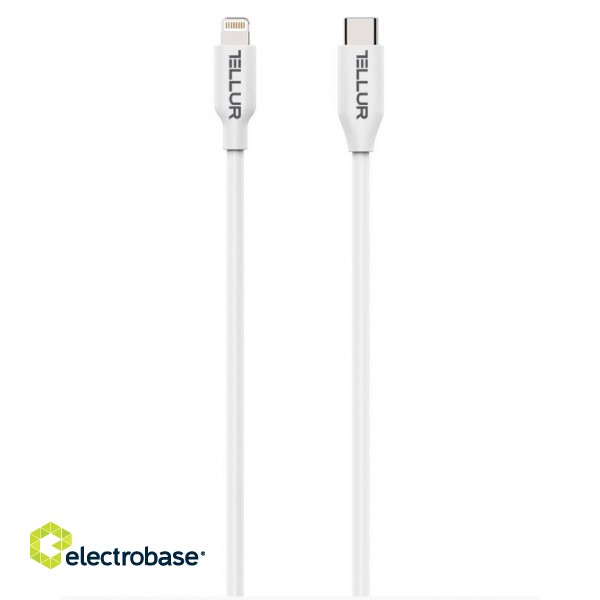 Tellur Data cable, Apple MFI Certified, Type-C to Lightning, 1m white фото 2