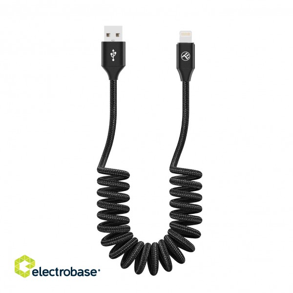 Tellur Data cable Extendable USB to Lightning 3A 1.8m black image 1