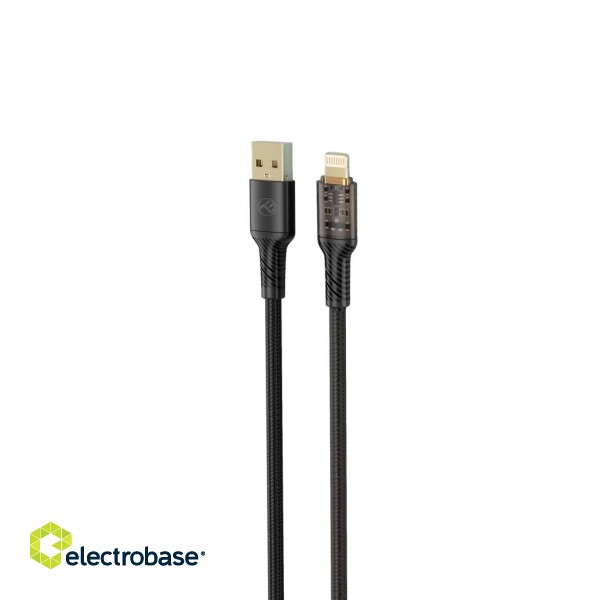 Tellur Data Cable USB to Lightning 2.4A 100cm Black paveikslėlis 1