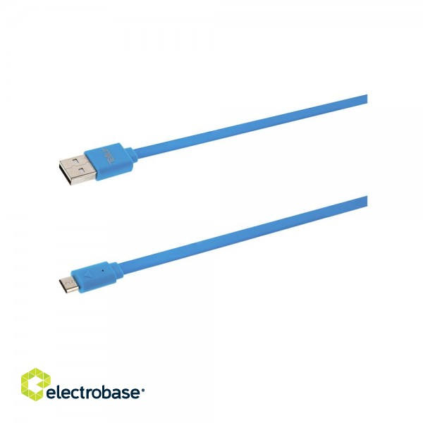 Tellur Data cable, USB to Micro USB, 1m blue paveikslėlis 1