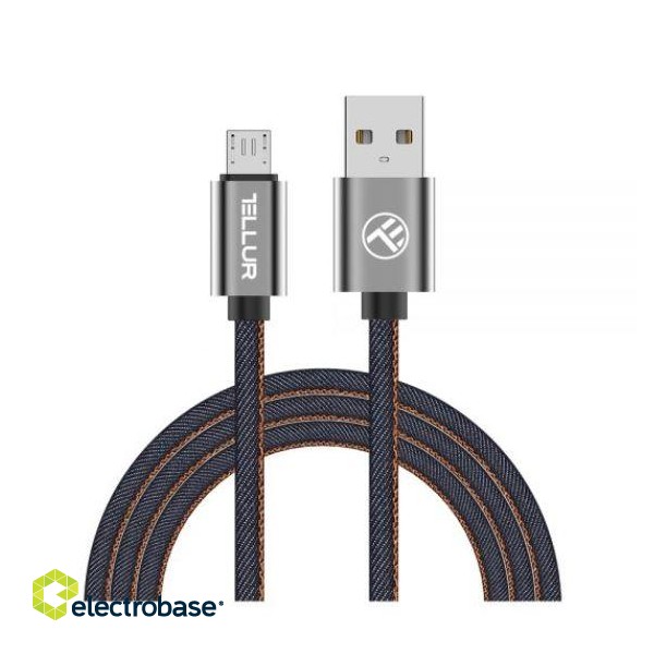 Tellur Data cable, USB to Micro USB, 1m denim фото 1