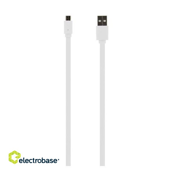 Tellur Data cable, USB to Micro USB, 1m white paveikslėlis 1