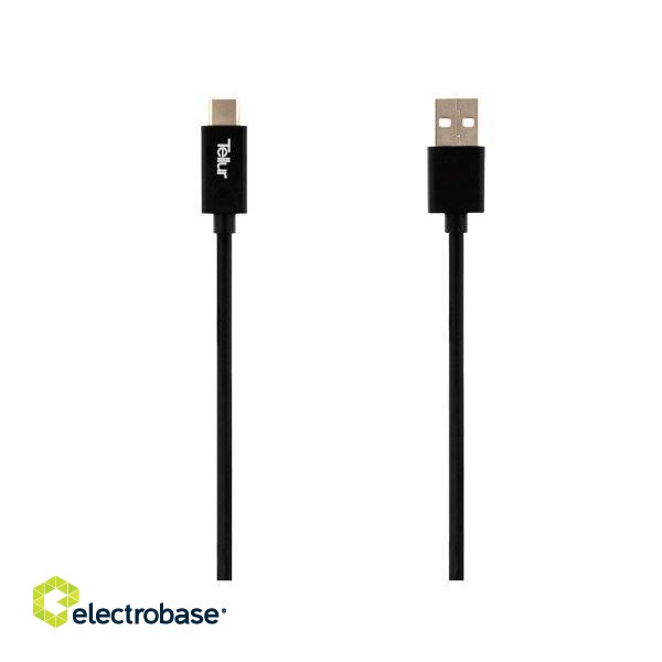 Tellur Data cable, USB to Type-C, 1m black image 1