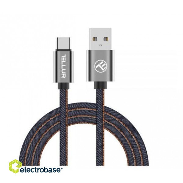 Tellur Data cable, USB to Type-C, 1m denim image 1