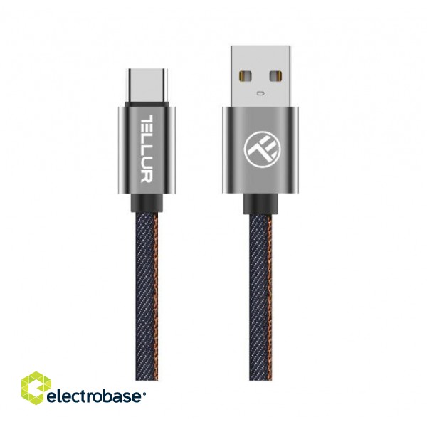 Tellur Data cable, USB to Type-C, 1m denim image 2