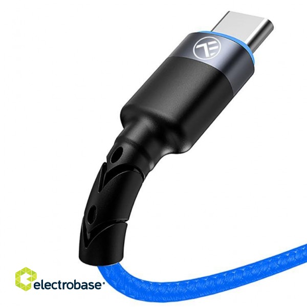 Tellur Data Cable USB to Type-C with LED Light 3A 1.2m Blue image 5