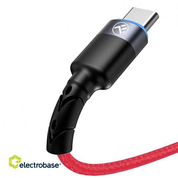 Tellur Data Cable USB to Type-C with LED Light 3A 1.2m Red image 5