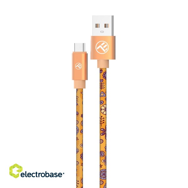 Tellur Graffiti USB to Type-C cable 3A 1m orange