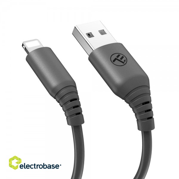 Tellur Silicone USB to Lightning cable 1m black paveikslėlis 2