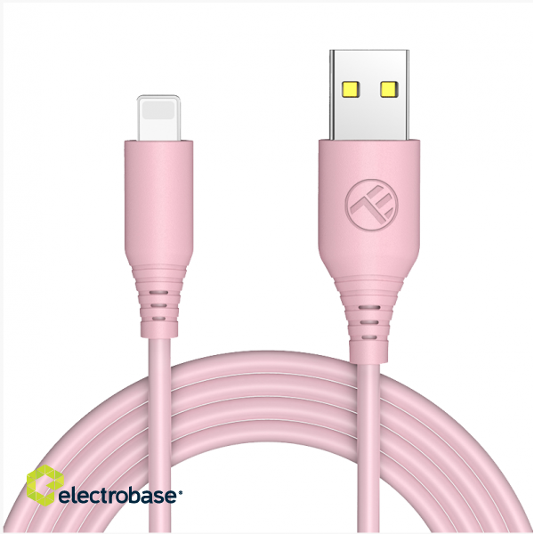 Tellur Silicone USB to Lightning Cable 3A 1m Pink image 1