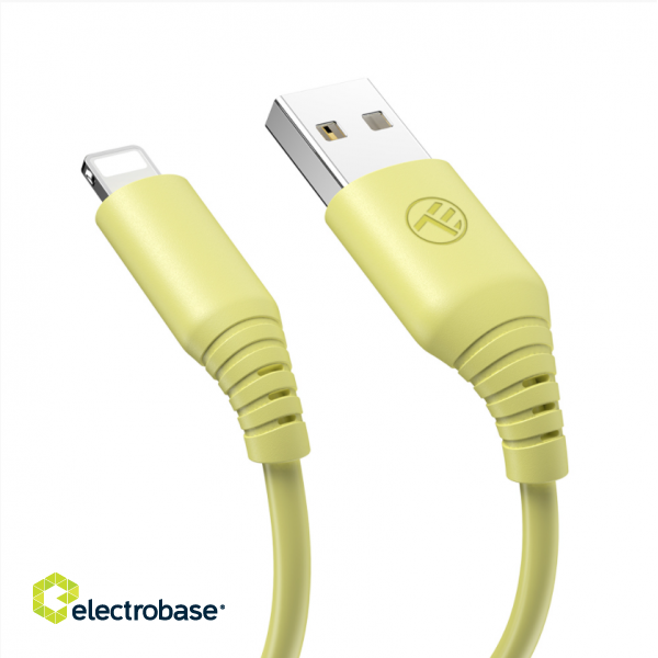 Tellur Silicone USB to Lightning Cable 3A 1m Yellow фото 2