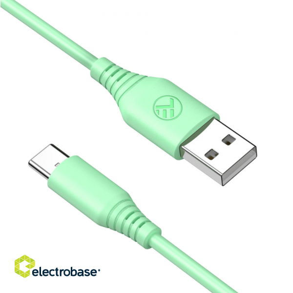 Tellur Silicone USB to Type-C Cable 3A 1m Green фото 3