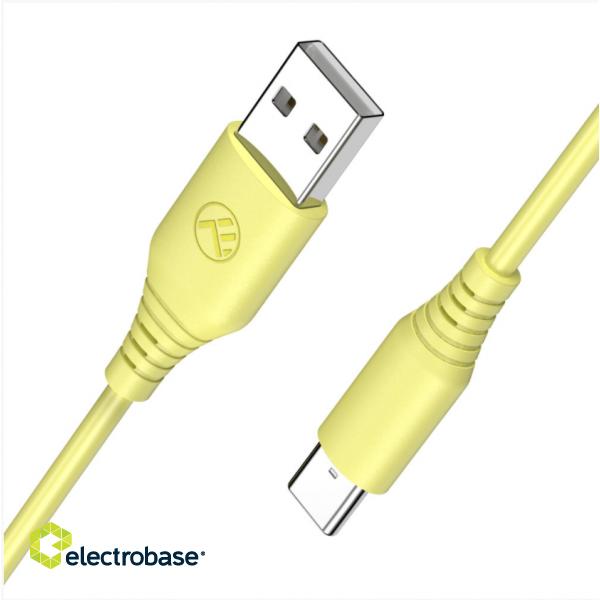 Tellur Silicone USB to Type-C Cable 3A 1m Yellow фото 2