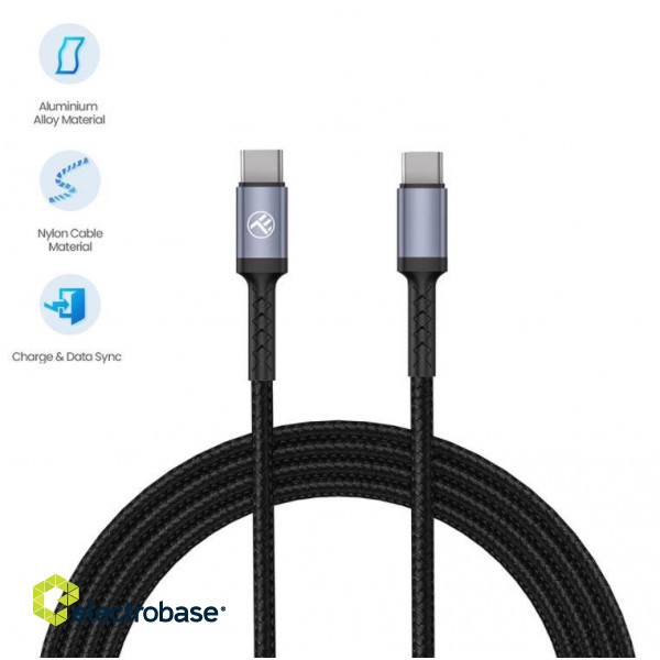 Tellur Type-C To Type-C Cable 3A 60W 1m Black фото 2