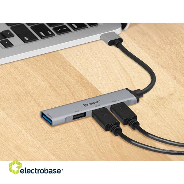 Portatīvie datori, aksesuāri // USB Hubs | USB Docking Station // HUB TRACER USB  3.0, H41, 4 ports image 5