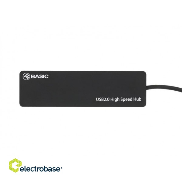 Tellur Basic USB Hub, 4 ports, USB 2.0 black image 1