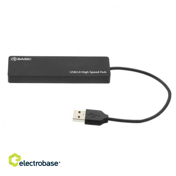 Tellur Basic USB Hub, 4 ports, USB 2.0 black фото 3