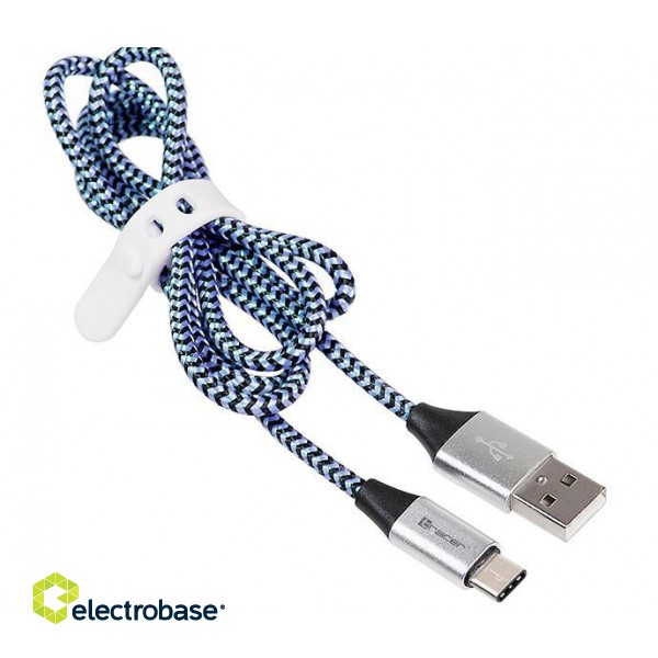 Tracer USB 2.0 Type C A Male 1m black blue 46266 paveikslėlis 2