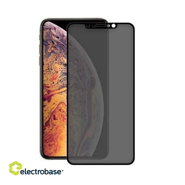 Devia Real Series 3D Full Screen Privacy Tempered Glass iPhone XS Max (6.5) black paveikslėlis 1
