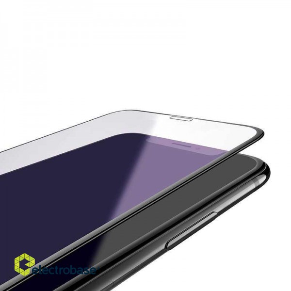 Devia Van Anti-blue Ray Full Screen Tempered Glass iPhone XR (6.1) black (10pcs) paveikslėlis 3