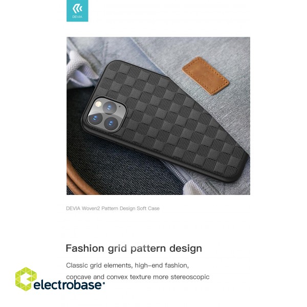Devia Woven2 Pattern Design Soft Case iPhone 11 Pro black image 4
