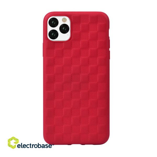 Devia Woven2 Pattern Design Soft Case iPhone 11 Pro red image 1