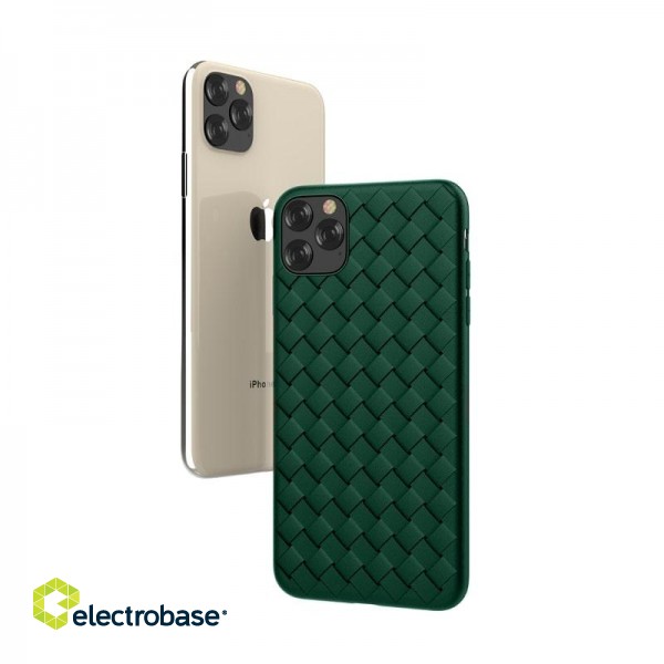 Devia Woven Pattern Design Soft Case iPhone 11 Pro Max green image 2