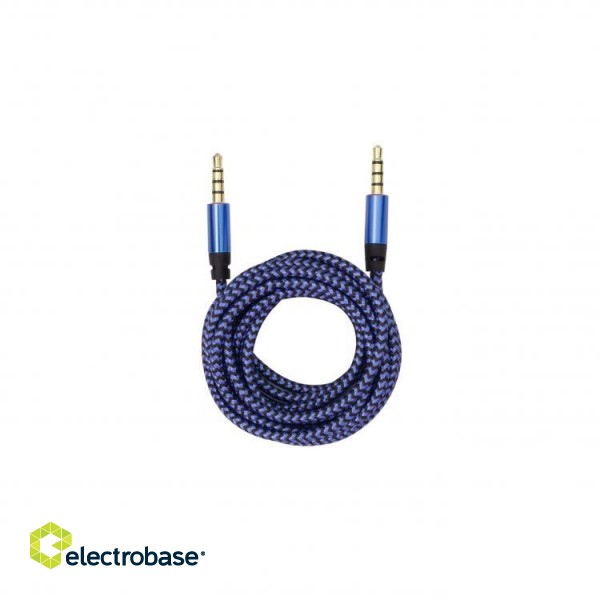 Sbox AUX Cable 3.5mm to 3.5mm fruity blue 3535-1.5BL paveikslėlis 1