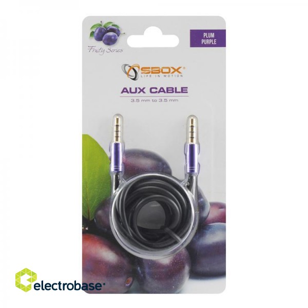 Sbox AUX Cable 3.5mm to 3.5mm plum purple 3535-1.5U image 2