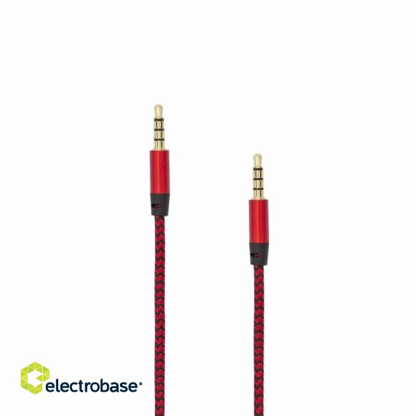 Sbox AUX Cable 3.5mm to 3.5mm strawberry red 3535-1.5R image 1