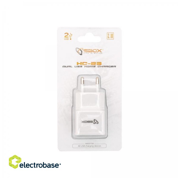 Sbox Dual Usb Home Charger 2.1A HC-23 image 4