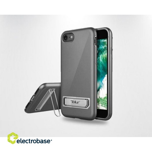 Tellur Cover Premium Kickstand Ultra Shield for iPhone 7 silver image 2
